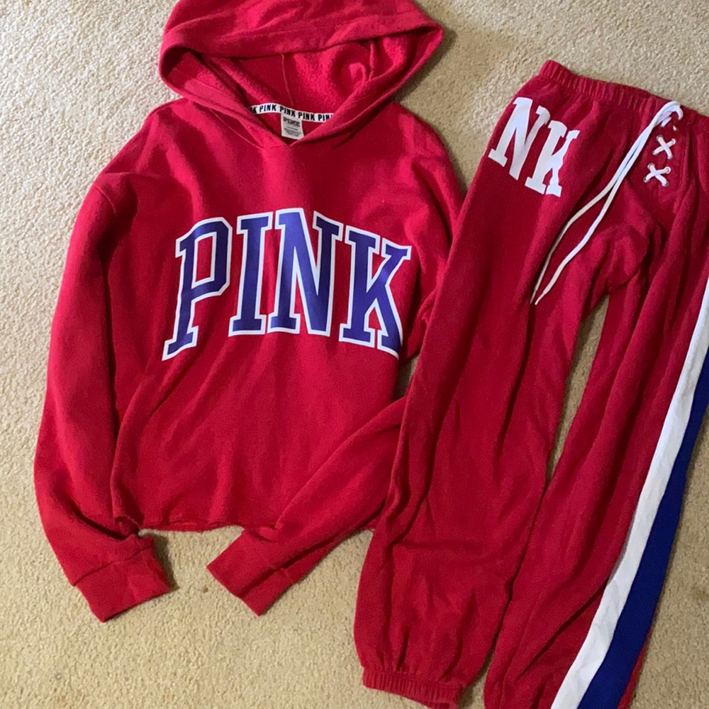 Vs pink hoodie & joggers set